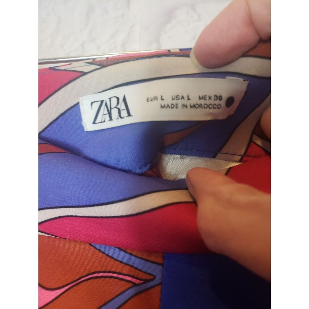 ZARA Retro High Rise Shorts Large - Picture 4 of 5
